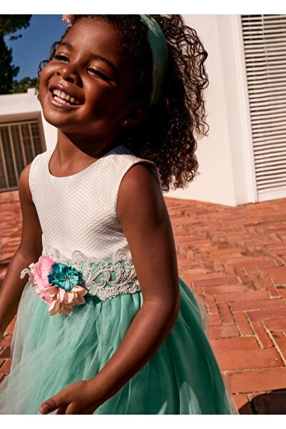 MAYORAL Abel&Lula Stylishly Designed Tulle Girl's Dress_Mnvs5052