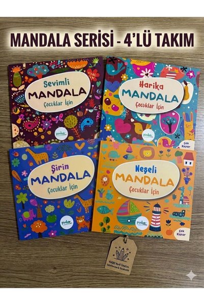 Pinokyo Yayınları Sevimli Mandala Boyama Kitabı Çocuklar İçin Bez Çanta Hediyeli