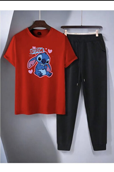 Joetsu Sti̇tch Printed T-Shirt - Jogger T-Shirt Crew Neck Bottom Top Tracksui...