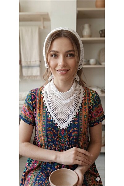 meryemin butiği Hand-knitted beaded bandana