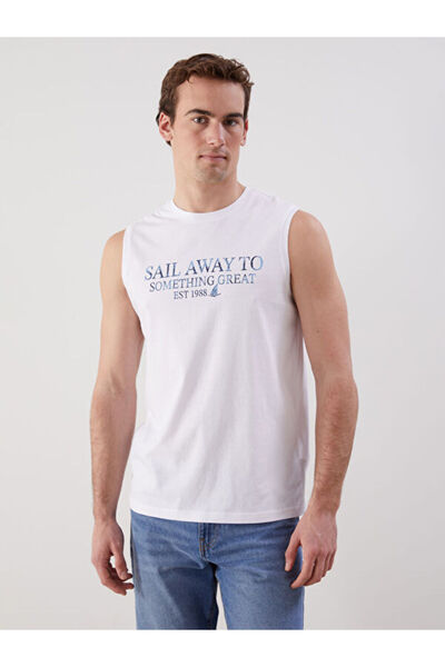 LC Waikiki Tricou fără mâneci pentru bărbați cu imprimeu Sparkly Choices Zero...