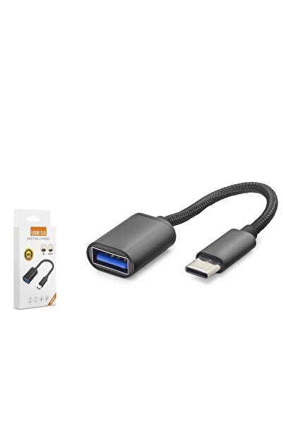 HADRON HDX1001S Type-C to USB 3.0 OTG Adaptör - Siyah