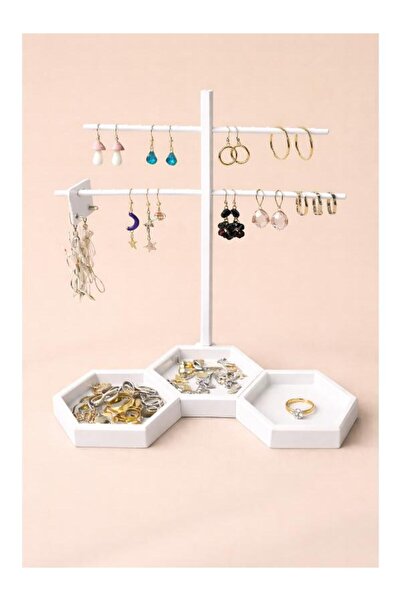 MisterionStudio White Earrings - Accessory Stand, Organizer