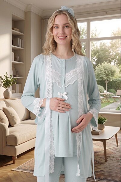Lohussa New Season Lace Detailed Summer 100% Cotton Special Design Maternity ...