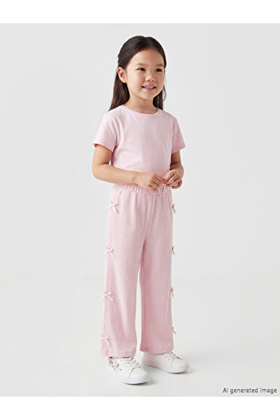 LC Waikiki Sparkling Choices Girls' Muslin Wide Leg Pants from Shining Store