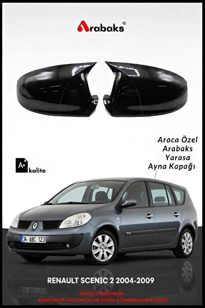 Arabaks RENAULT SCENİC 2 2004-2009 1 Yarasa Ayna Kapağı 2'li Takım (BATMAN Tİ...