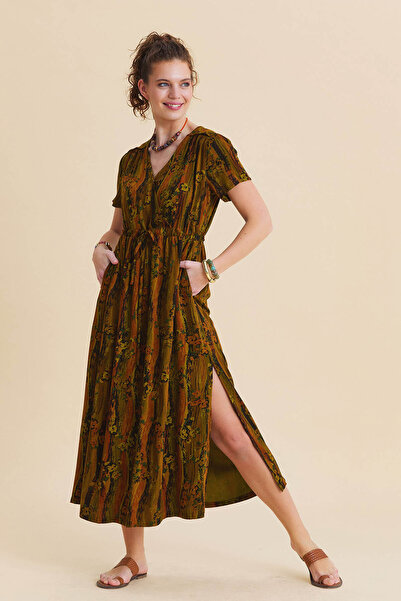 Los banditos Καλοκαιρινό φόρεμα με λαιμόκοψη V και κορδόνι που δένει