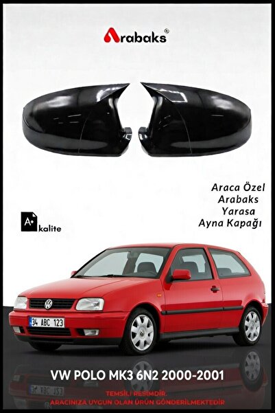 Arabaks VW POLO MK3 6N2 2000-2001 Yarasa Ayna Kapağı 2'li Takım (BATMAN TİP, ...