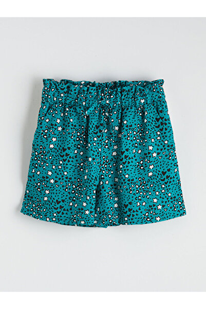LC Waikiki Peak New Season Patterned Girls' Shorts with Elastic Waist