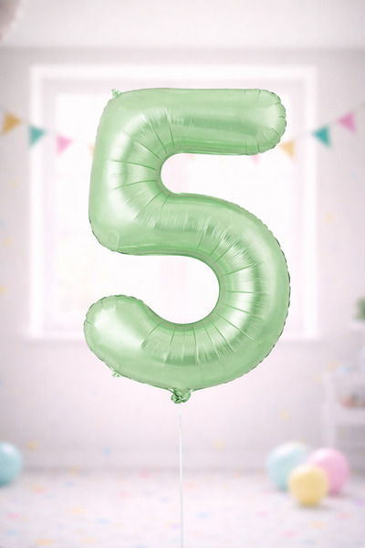 Baloncu Nene 76 cm Retro Green 5 Number Age Balloon Foil Birthday Party Decor...
