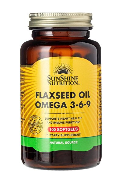 SUNSHINE NUTRITION Flaxseed Oil Infused With Omega 3-6-9 Dietary Supplement S...