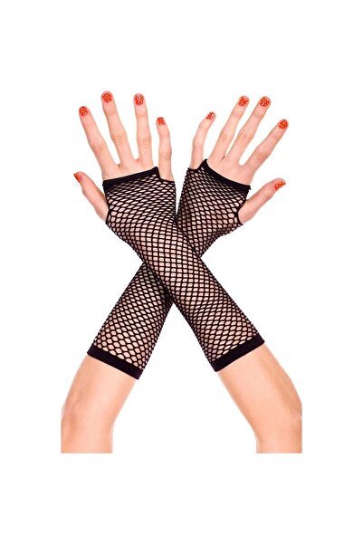 SORA GROUP ®   Black Color Long Mesh Gloves - Mesh Gloves Black Color