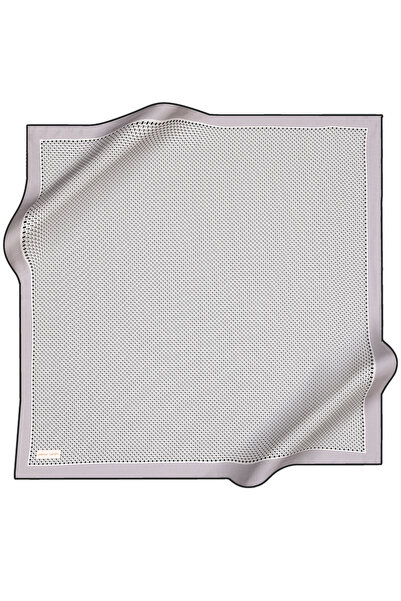 Pierre Cardin Gray 90X90 Silk Twill Scarf