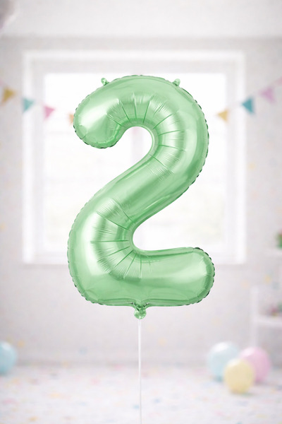 Baloncu Nene 76 cm Retro Green 2 Number Age Balloon Foil Birthday Party Decor...