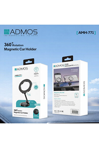 ADMOS AMH-771 Foldable Rotating Magnetic Phone Holder 360