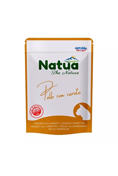 Natua ناتوا ظروف اكل قطط رطب دجاج مع جزر 70غ