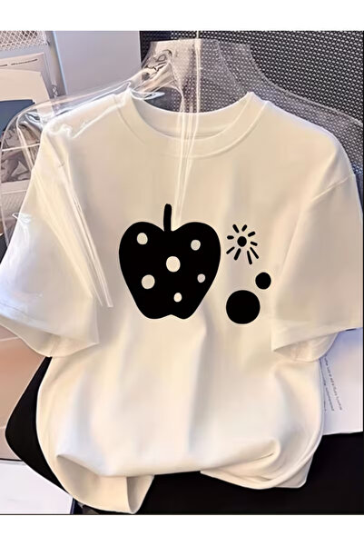 LİNA06 Trendy Summer Pure Loose Round Neck Versatile Women's Clothing Comfort...