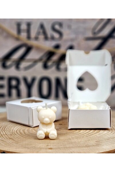 Invitatii Originale Lumanare ursulet in cutie - set 10 buc