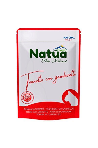 Natua ناتوا طعام رطب للقطط بالتونة مع الجمبري 70غ