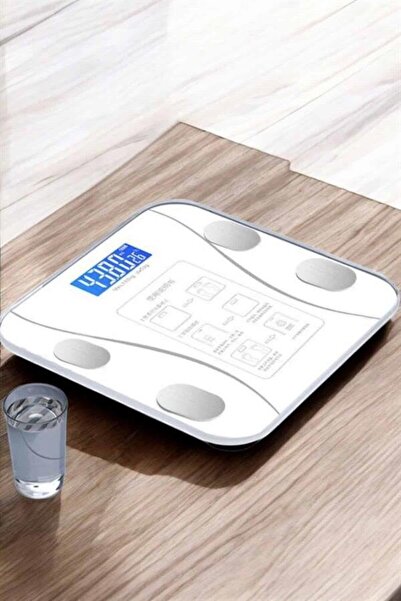 Akıllı Tartı Dijital Baskül Yağ Su Kas Vücut Kitle Kilo Ölçer Tartı - HS08374083-5731