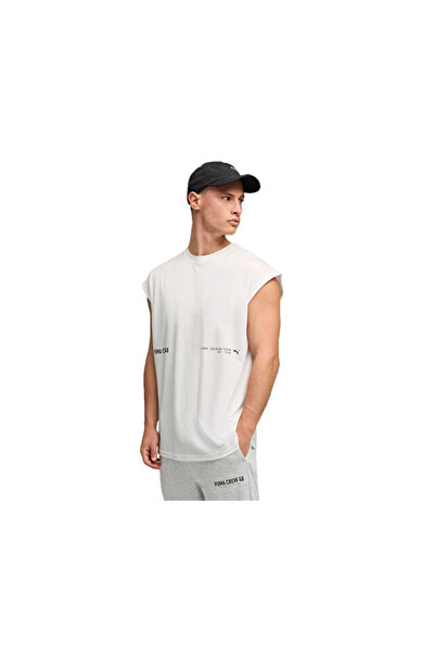 Puma Ανδρικό μπλουζάκι προπόνησης M Graphic Cutoff Tank 52852902 Λευκό