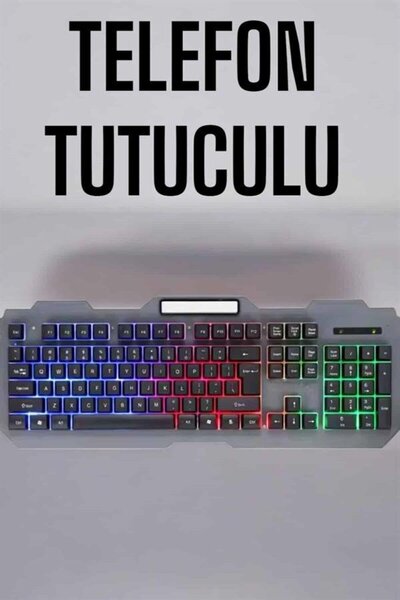 OEM Q Klavye RGB Işıklı Klavye Ve Mouse Seti Kablolu Mouse Hediyeliş - ETERNA...