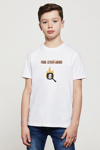 QIVI Tricou alb unisex pentru copii