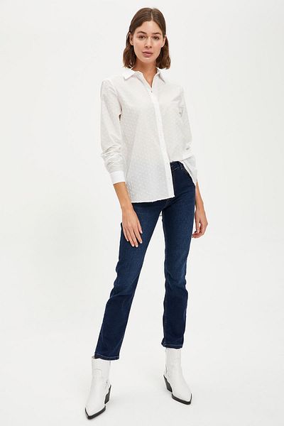 DeFacto Women's Blue Straight Jeans Pants S1441AZ20AU