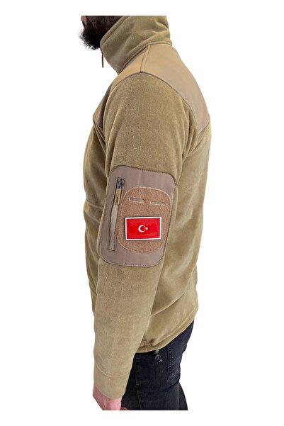Silyon Askeri Giyim Tactical Softshell Fleece Coat Beige Color