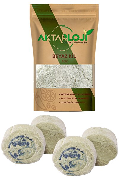 aktarloji 4 Adet Ruşur Taşı + 150 Gr Toz Beyaz Kil