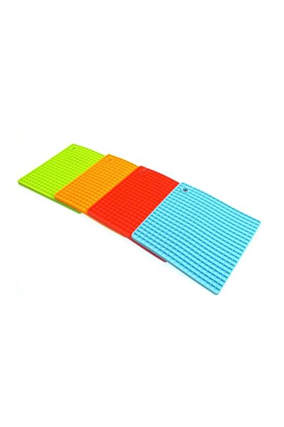 Biomak Square Shaped Honeycomb Pattern Silicone Trivet Teapot Pan Pot Mat Fireproof Non-Stick