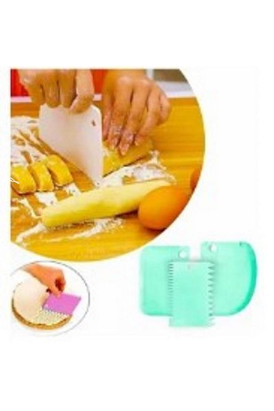 Bifirsat 3pcs Pastry Shaper Spatula Cutter Scratch Decorator