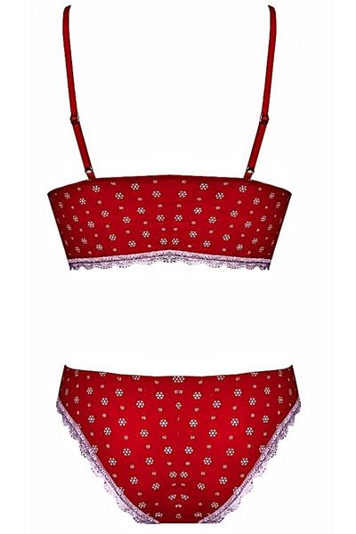 DEEP SECRET Πρωτοχρονιάτικο Koton - Κόκκινο Πουά Bralet Σετ DS 200583 BRT