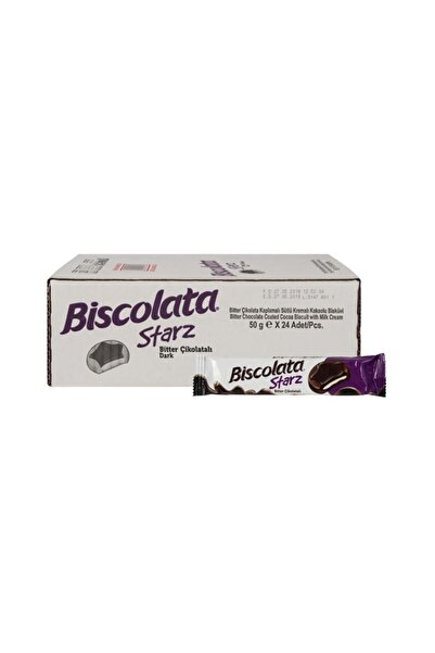 Biscolata Starz Bitter Çikolata Kakaolu Bisküvi 82 gr X 24 Ad