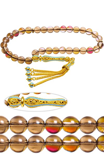 Tesbih Atölyesi Сертифікований блискучий натуральний димчастий кварцовий камі...