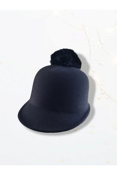 Allen Accessories Children's Riding Hat with Black Pompom