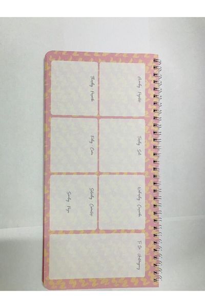 Gıpta مخطط أسبوعي حلزوني من Plan The Week باللون الوردي