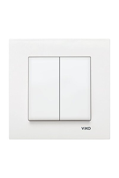 VİKO Karre Ikili Anahtar Beyaz