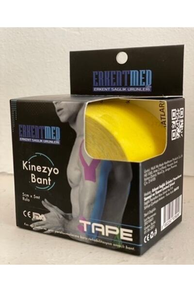 Erkentmed Yellow Tape Kinesio Pain Sportsman Tape Face & Beauty Kinesiology Tape
