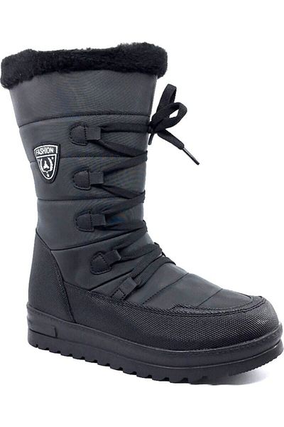 Twingo Γυναικείες μπότες χιονιού 995 Winter Thermal Black με γούνα στο εσωτερικό