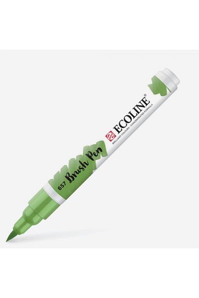 Talens Ecoline Brush Pen Brush Tip Pen 657 Bronze Green