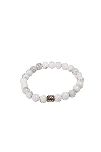 Vipfoni سوار الحجر الطبيعي Howlite