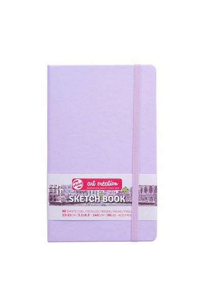 Talens Sketchbook Hard Cover Sketch Drawing Notebook 13x21 Cm140 gr80 YpPastel Lilac