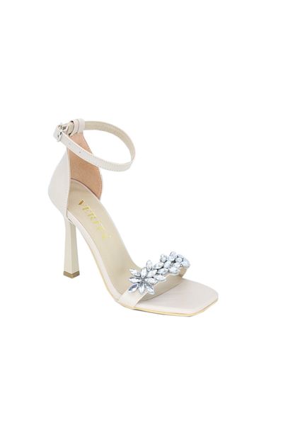TRENDYSHOES 03300 Sandale cu o singură bandă Stone Pantofi cu toc de 9 cm pentru femei