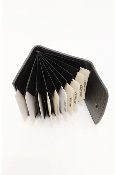 Carlino Akordeon Model Siyah 10 Bölmeli Kredi Kartlık