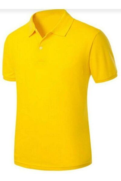 ümitteks iş ve okul kıyafetleri Unisex Yellow Polo Neck Athlete T-Shirt