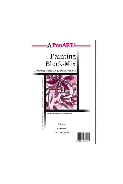 Ponart Painting Block Mix 170g 15 Sheets 25x35
