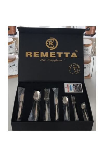 Remetta 90 Parça Çatal Kaşık Bıçak Seti Vera Özel Kutulu