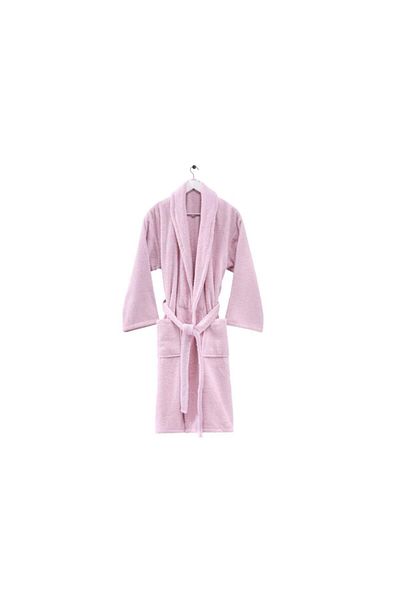 Menderes Home Ροζ απλό μπουρνούζι - Bukle Small Cotton Collection