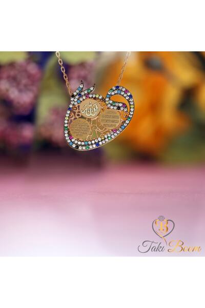 Takı Boom Vav Kolye Ayetel Kürsi Nazar Duası Ve Allah Yazılı Dualı Kolye 925 ...
